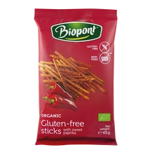 Biopont bio gluténmentes sóspálcika paprikás 45g