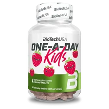 BioTechUSA One A Day Kids eper-málna 90 rágótabletta