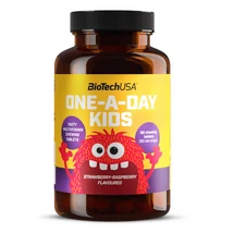 BioTechUSA One A Day Kids eper-málna 90 rágótabletta