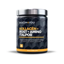 Biocom Kollagén+Rost+Amino mangó ízű Italpor 450g