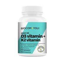 Biocom Vitamin D3 2000 IU-K2 100 tabs