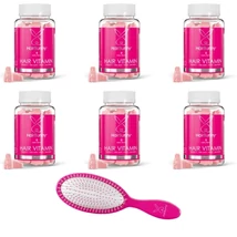 HairBunny rágható hajvitamin 360db (6 havi adag) AJÁNDÉK hajkefével