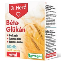 DR Herz Béta-Glükán+Szerves Cink, Szelén+C-vitamin 60 db kapszula doboz 