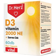 DR Herz D3-vitamin 2000 NE+Szerves Cink 60 db kapszula doboz 