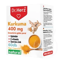 DR Herz Kurkuma+Gyömbér+C-vitamin+Szerves Cink+ 60 db kapszula doboz