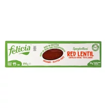 Felicia VÖRÖSLENCSE spagetti gluténmentes tészta 250g 1x18 Felicia VÖRÖSLENCSE spagetti gluténmentes tészta 250g 1x18