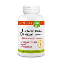 Interherb XXL 90 db C-vitamin1000mg+D3-vitamin 2000IU RETARD tabletta