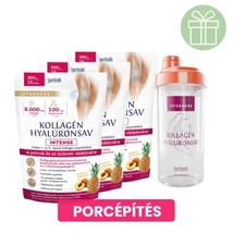 Interherb Kollagén&Hyaluronsav italpor INTENSE Ananász-Őszi 3X300g +ajánd.Shaker