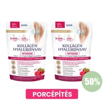 Interherb Kollagén&Hyaluronsav italpor INTENSE Málna ízű 2X300g