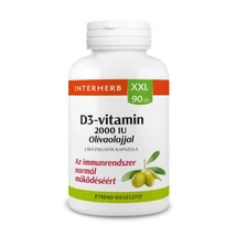 Interherb XXL 90 db D3-VITAMIN 2000IU Olívaolajjal kapszula