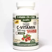 JutaVit C-vitamin 500mg retard + csipkeb.kivonat+D3+Cink vitamin 100x JutaVit C-vitamin 500mg retard + csipkeb.kivonat+D3+Cink vitamin 100x