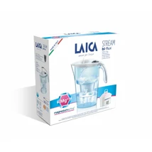 LAICA STREAM LINE fehér vízszűrő kancsó mechanikus kijelzővel és 1 db magnezium active bi-flux szűrőbetéttel