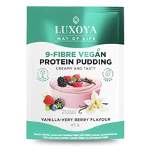 Luxoya 9-Fiber Vegan Protein Pudding Creamy And Tasty 45g - Vanilla-Very Berry Flavour