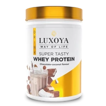 Luxoya Whey Protein Csokoládé-kókusz izű fehérje italpor 450g - dobozos