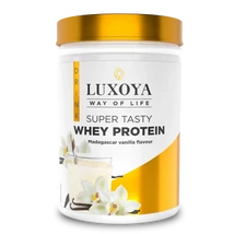Luxoya Whey Protein Madagaszkári vanília ízű fehérje italpor 450g - dobozos