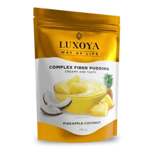 Luxoya Complex Fiber Pudding Creamy and Tasty 450g DOY - Pineapple-Coconut