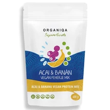 Organiqa Superfoods Bio Vegán acai-banán fehérje 400g