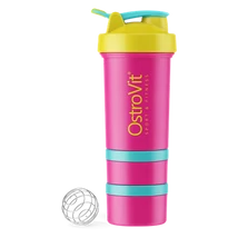 OstroVit Shaker Premium 450ml Miami Vibes Edition (yellow-pink) OstroVit Shaker Premium 450ml Miami Vibes Edition (yellow-pink)