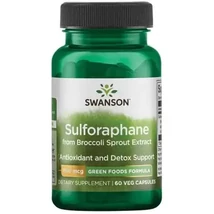 Swanson, Sulforaphane brokkoli csíra kivonatból, 400 mcg, 60 vegán kapsz.