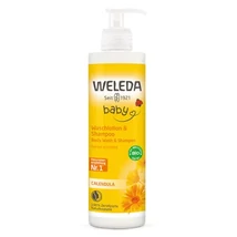 Weleda körömvirágos pumpás natúr baba tusfürdő és sampon 400ml
