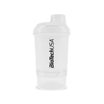BioTechUSA Keverőpalack Biotech Wave+ Nano 300 ml (+150 ml) átlátszó BioTechUSA Keverőpalack Biotech Wave+ Nano 300 ml (+150 ml) átlátszó