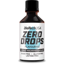 BioTechUSA Zero Drops 50ml kókusz-macaron BioTechUSA Zero Drops 50ml kókusz-macaron