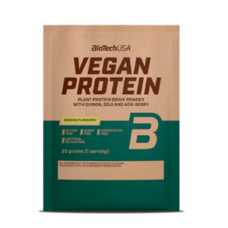 BiotechUSA Vegan Protein, fehérje vegánoknak 25g banán