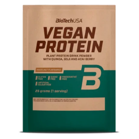 BiotechUSA Vegan Protein, fehérje vegánoknak 25g  mogyoró