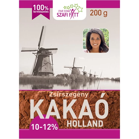 Szafi Reform Zsírszegény holland kakaópor (10-12% kakaóvaj tartalom) 200 g