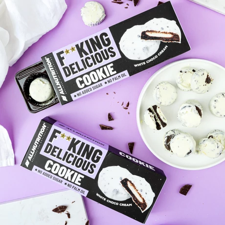 AllNutrition Fitking Delicious Cookies 128g fehér csoki