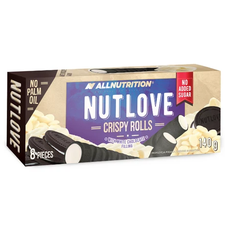AllNutrition Nutlove Crispy Rolls 140g fehér csokoládé