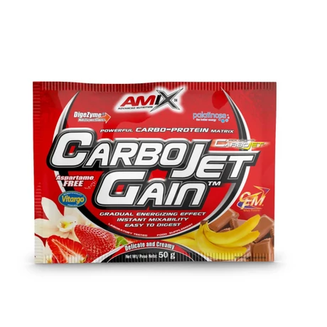 Amix CarboJet Gain eper ízű tömegnövelő italpor 50 g