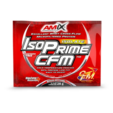 Amix IsoPrime CFM Isolate Strawberry ízű tejsavófehérje-izolátum 28 g