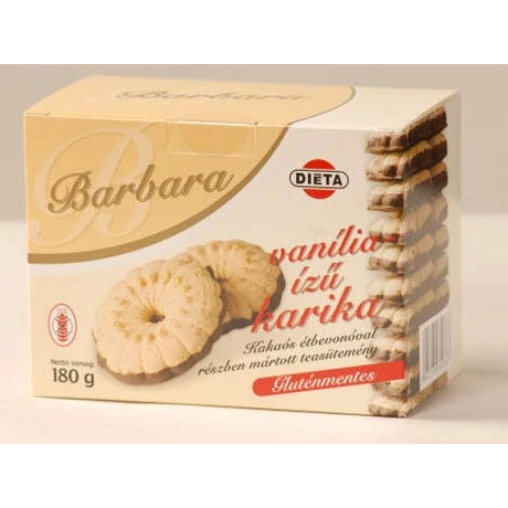 Barbara gluténmentes Teasütemény vaníliás karika 150g