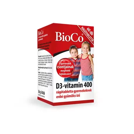 BioCo D3-vitamin 400 rágótabletta gyermekeknek
