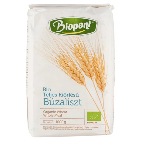 Biopont teljes kiőrlésű búzaliszt 1000g