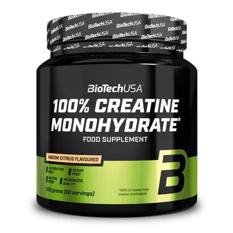 BioTechUSA 100% Creatine Monohydrate 300g neon citrus BioTechUSA 100% Creatine Monohydrate 300g neon citrus