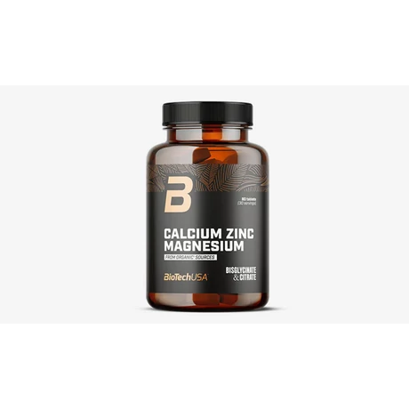 BioTechUSA Calcium Zinc Magnesium from organic sources - 90 tabletta