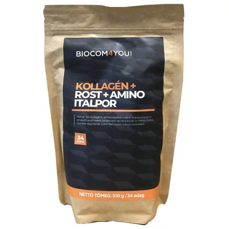 Biocom Kollagén+Rost+Amino mangó ízű Italp utántöltős 510g