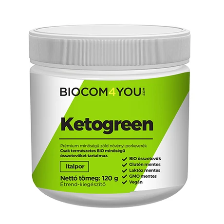 Biocom KetoGreen növényi por tégelyes 120g