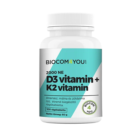 Biocom Vitamin D3 2000 IU-K2 100 tabs