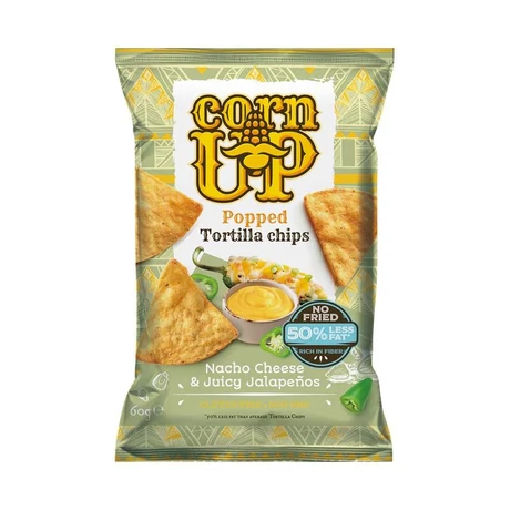 Corn Up Tortilla chips Nacho sajt és Jalapeno ízű 60 g