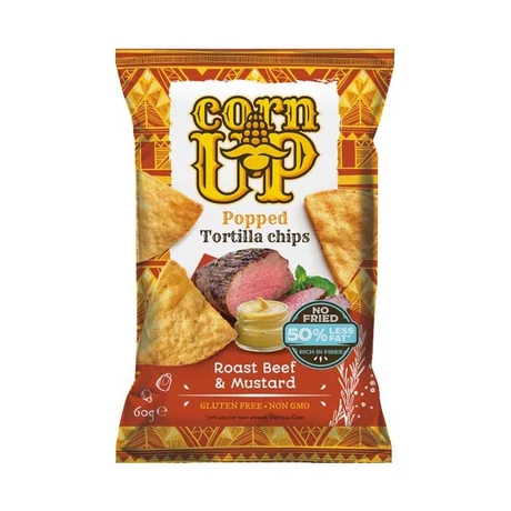 Corn Up Tortilla chips Marhahús és mustár ízű 60 g