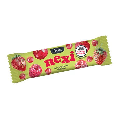 Cornexi Nexi Cukormentes Piros Gyümölcsös müzliszelet  25g
