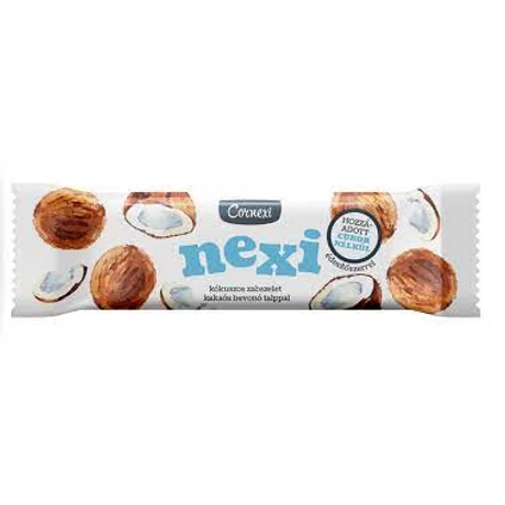 Cornexi Nexi Cukormentes Kókuszos Zabszelet, kakaós bevonótalppal 45g
