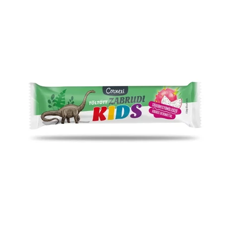 Cornexi kids zabrudi sárkánygyümölcs ízű töltelékkel töltött zabrúd  kakaós bevonattal 30g