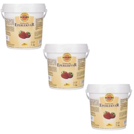 Dia-Wellness Eper lekvár vödrös 3x1kg 