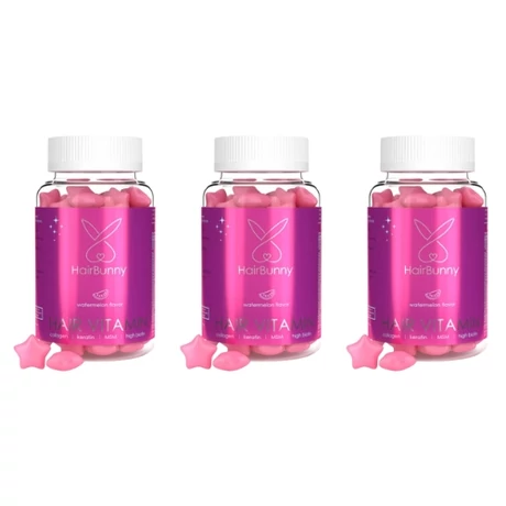 Limited Edition HairBunny® Star hajvitamin 3 havi adag (180 db)