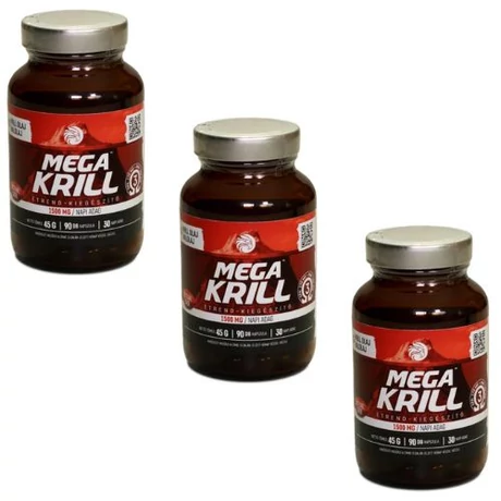 Mega Krill 1500mg krill olaj + halolaj, 3x90db
