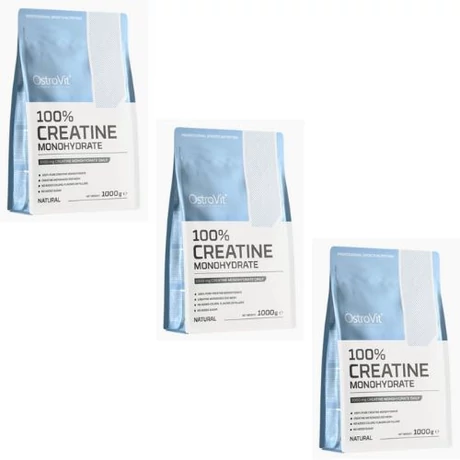 OstroVit Creatine Monohydrate ízesítetlen 3x1000g